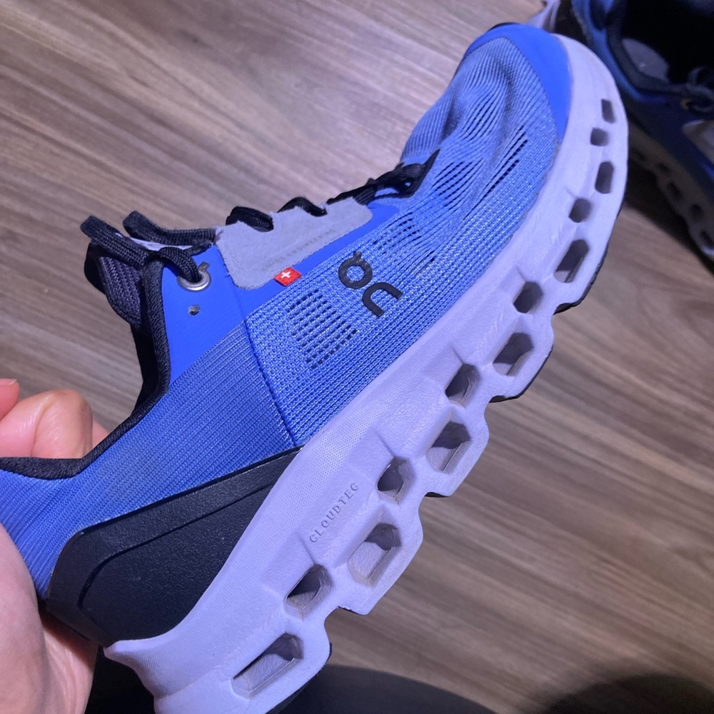 On Cloudstratus Shoes Women Size 9 Blue Running Helion CloudTec Sneakers - Picture 15 of 16